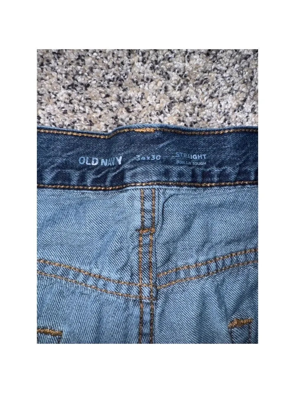 Old Navy Straight Fit Jeans Men’s 34x30 Blue Medium Wash Classic Denim